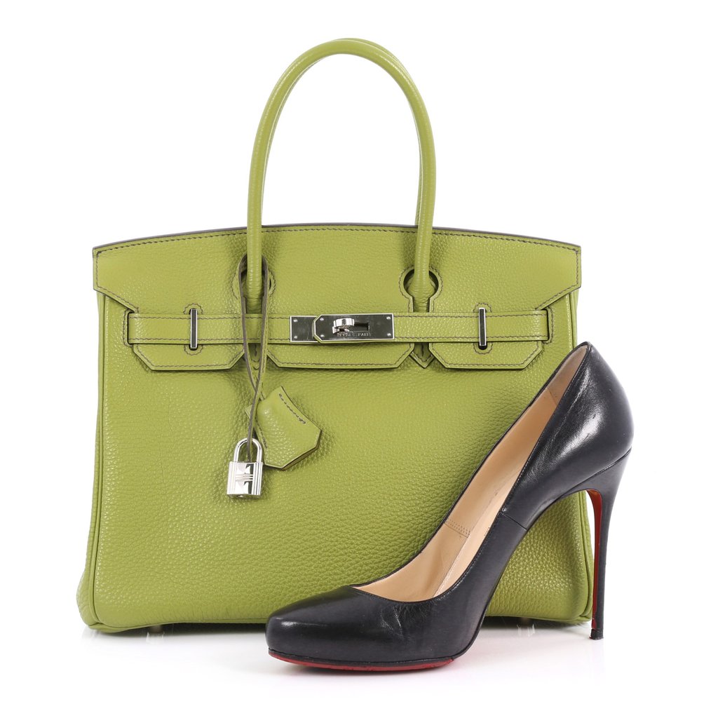 Hermes Replica Birkin Handbag Vert Anis Togo with Palladium Hardware 30 – Hermes Replica ...